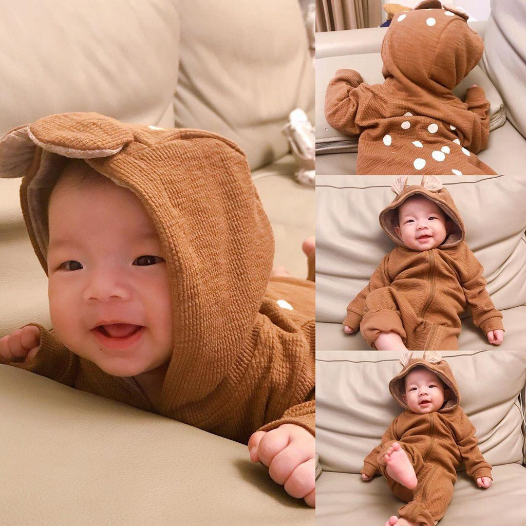 Baby Long - Sleeved Men's And Women's Baby Spring And Autumn Romper Romper Romper Jumpsuit - Amazitshop