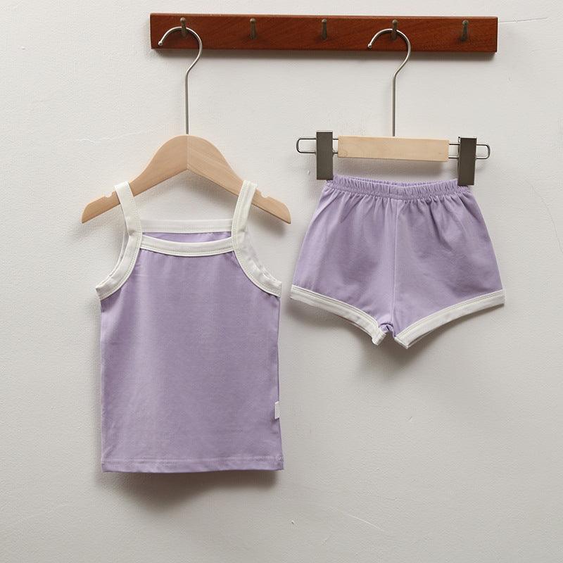 Baby Loungewear Summer Casual Sling Suit - Amazitshop