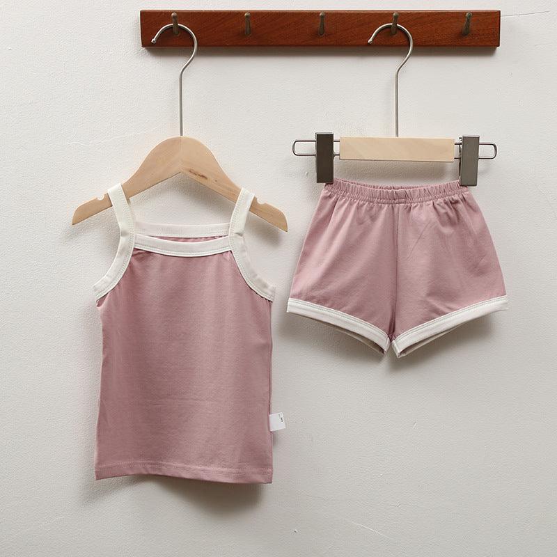 Baby Loungewear Summer Casual Sling Suit - Amazitshop