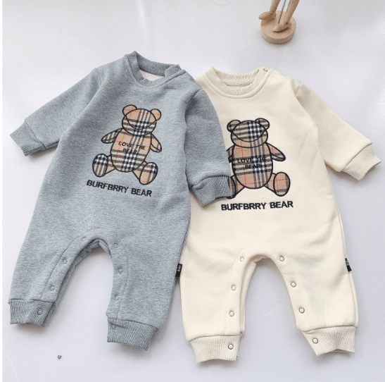 Baby One sides Rompers Trendy Fans Infant Children's Wear Girls' Rompers Plaid Children's Jumpsuits Bears - Amazitshop