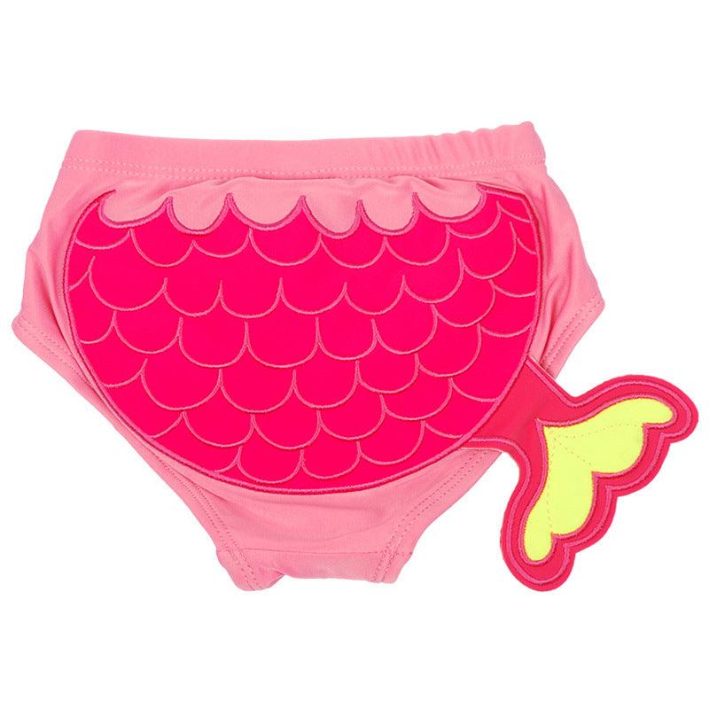 Baby Swimming Trunks Cute Embroidered Double Deck 1 - 3 Year Old Boys And Girls Learn Swimming Briefs Bathing Suit - Amazitshop