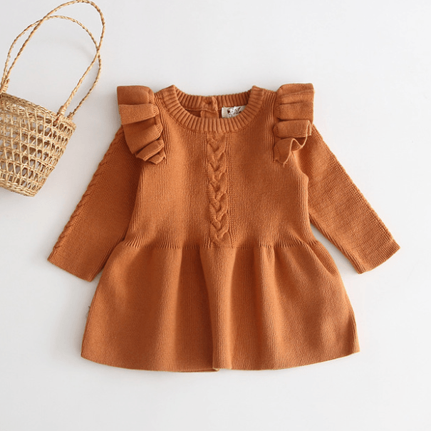 Baby warm dress knit sweater - Amazitshop