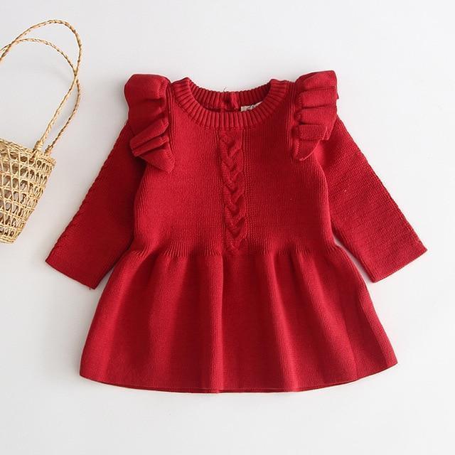 Baby warm dress knit sweater - Amazitshop