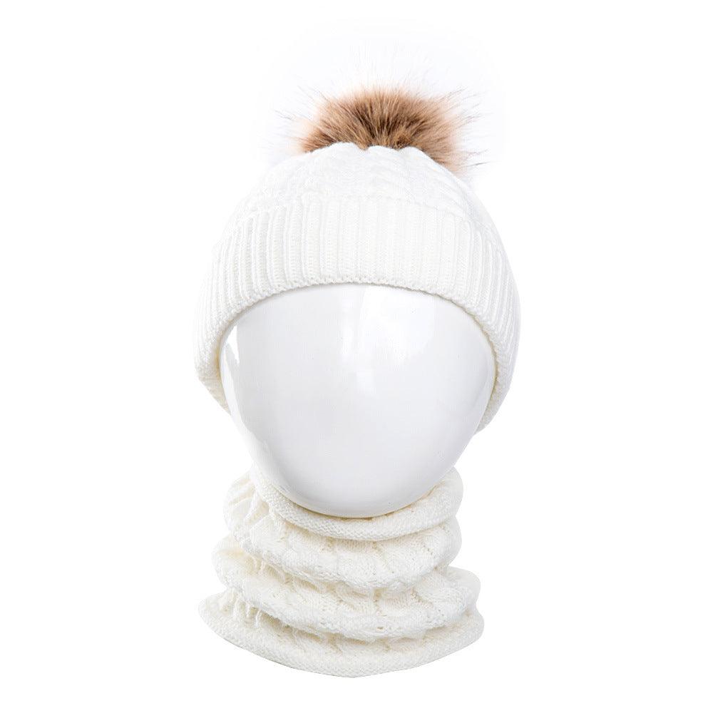 Baby Warm Woolen Cap Toddler Hat Baby Girls Boys Winter Warm Knitted Wool - Amazitshop