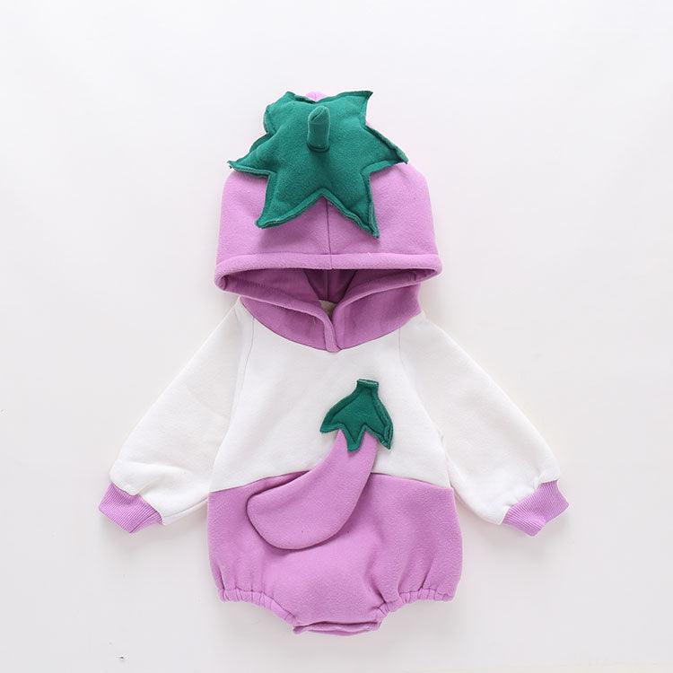 Baby Winter Clothes, Vegetable Styling Clothes, Foreign Style Romper Plus Velvet Thickening Warm One - piece Baby Winter Clothes - Amazitshop