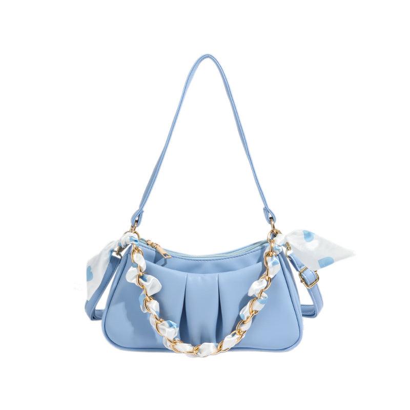 Bag Western Style Folds Shoulder Bag Net Red Chain Handbag - Amazitshop