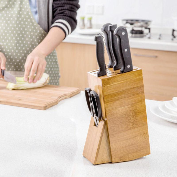 Bamboo Kitchen Accessories Storage Knife Holder - Amazitshop