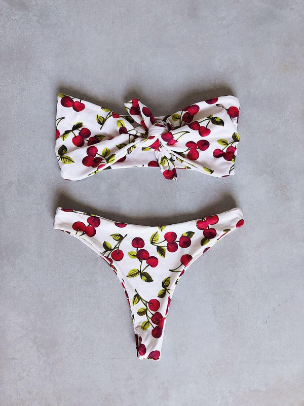 Bandeau Top Bikini Sexy Push Up Swimsuit Knot Padded Swimwear Women - Amazitshop