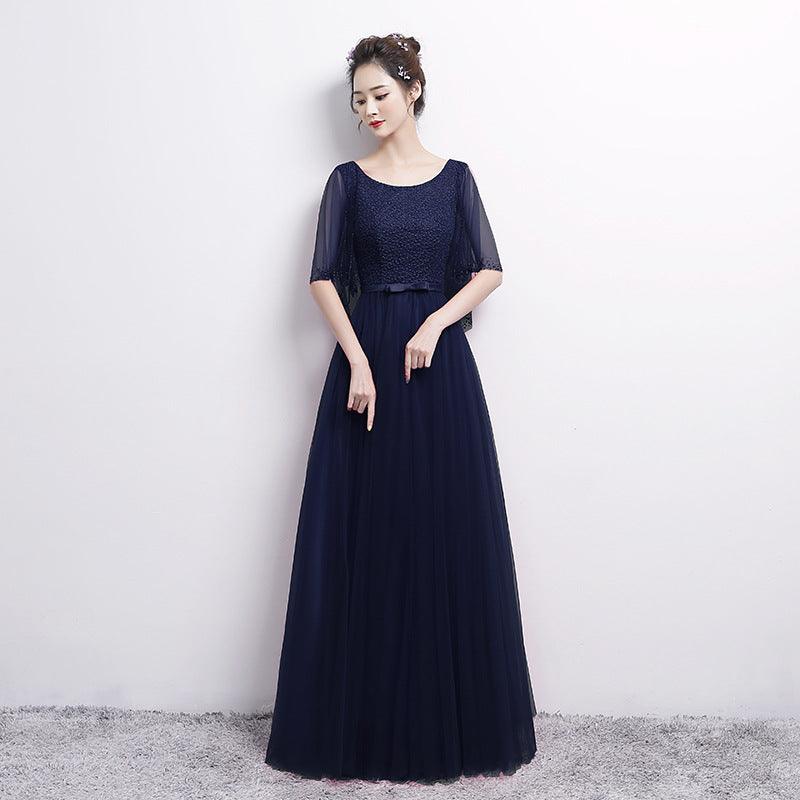 Banquet Evening Dress Female Spring New Fashion Annual Meeting Host Dress Chorus Performance Long Dress - Amazitshop