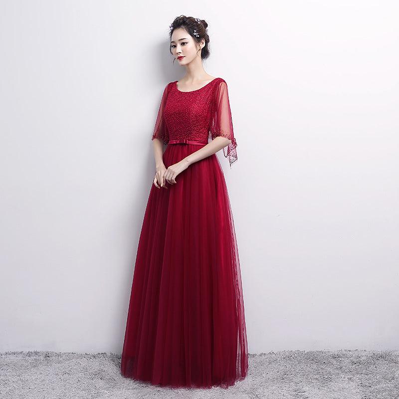 Banquet Evening Dress Female Spring New Fashion Annual Meeting Host Dress Chorus Performance Long Dress - Amazitshop