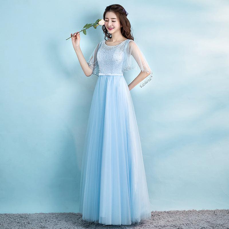 Banquet Evening Dress Female Spring New Fashion Annual Meeting Host Dress Chorus Performance Long Dress - Amazitshop