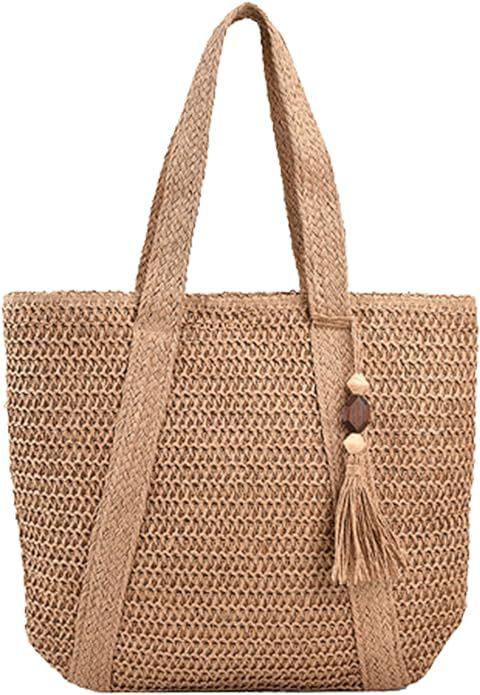 Beach Weaving Tassel Women's Straw Handbag - Amazitshop