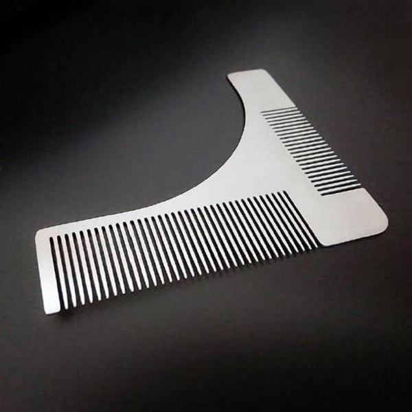 Beard Styling Template Grooming Tool Beard Brush Stainless Steel - Amazitshop