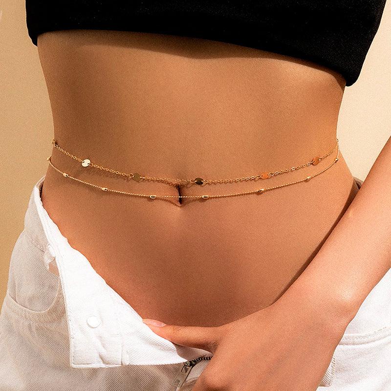 Belly Chain Sexy Body Coin Waist Female Suit For Women Snake Bone Double Layers Jewelry Decor Bra Bikini Beach Harness Jewelry - Amazitshop