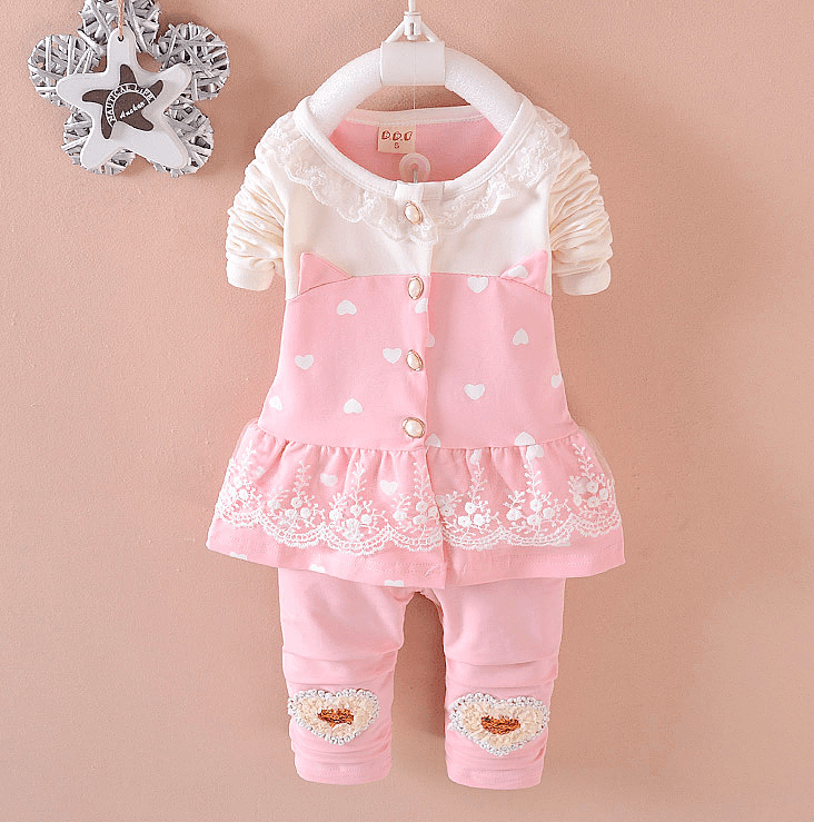 BibiCola Baby Girls Clothing Sets Toddle Tracksuits Kids Tops Pants 2pcs Tracksuits Kids Girls Clothes Baby Girl Clothes Set - Amazitshop