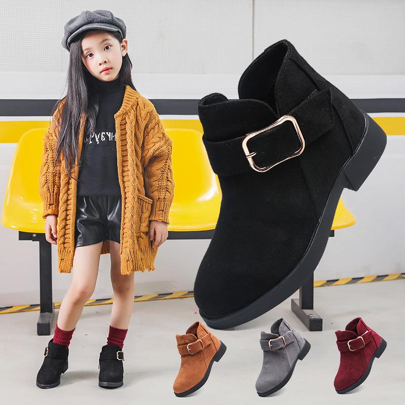 Big kids suede leather boots - Amazitshop