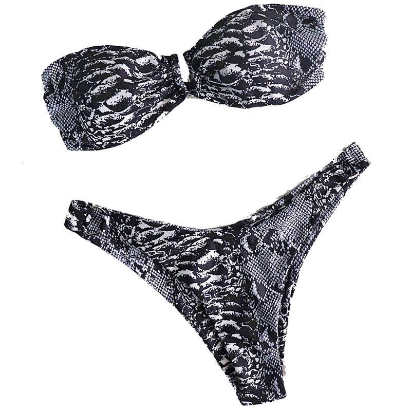 Bikini low rise swimwear print swimwear - Amazitshop