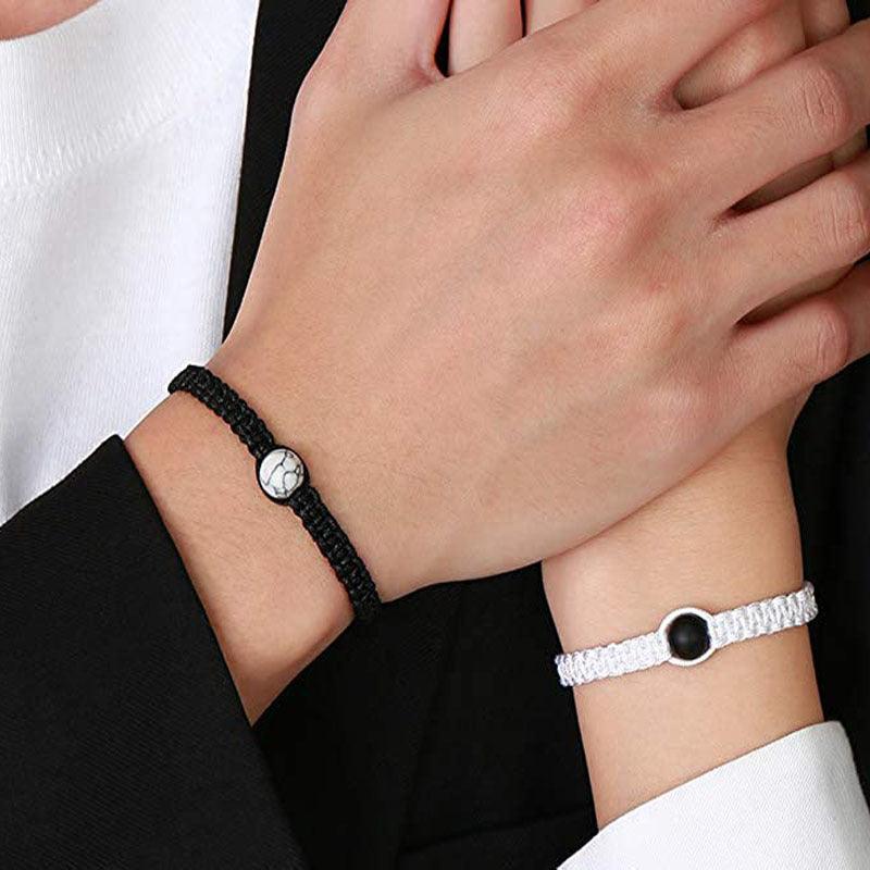 Black And White Niche Handcrafted Couple Bracelet - Amazitshop