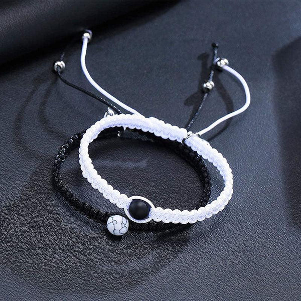Black And White Niche Handcrafted Couple Bracelet - Amazitshop