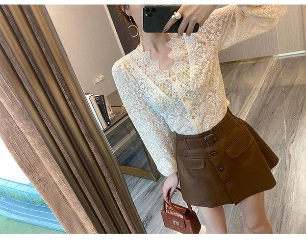 Blouses Women Classy Temperament Elegant Korean Fashion Clothing - Amazitshop