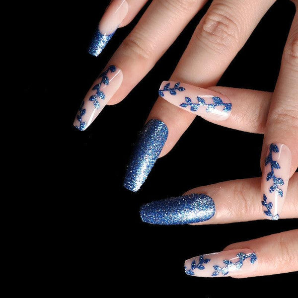 Blue Onion Pink Fake Nails Ballet Nail Coffin Nail French Manicure Fully Wearable Finished Nail Piece Boxed - Amazitshop