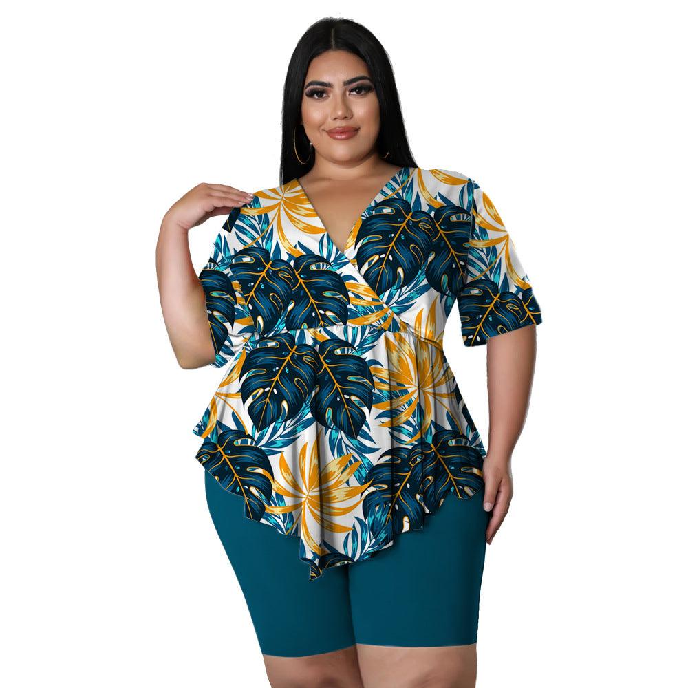 Bohemia Printed Sexy Outfit Plus Size - Amazitshop