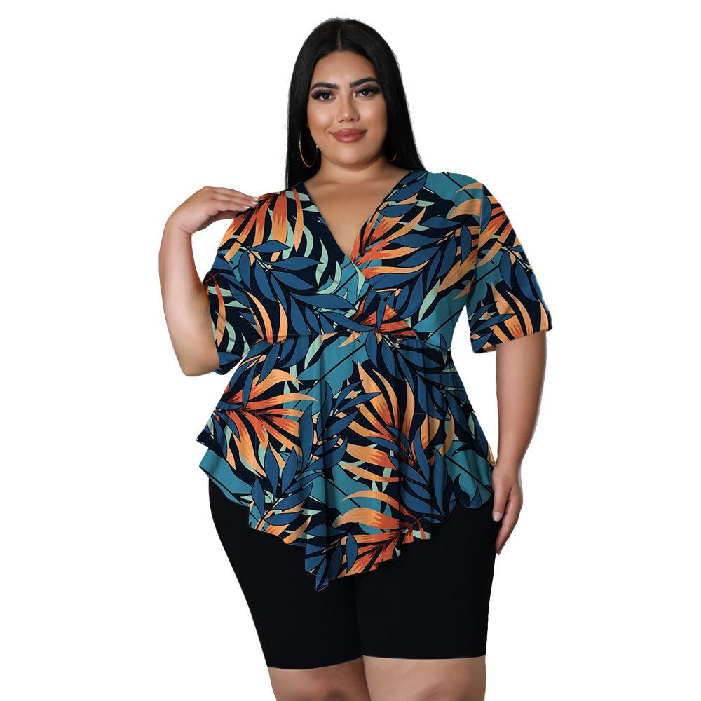 Bohemia Printed Sexy Outfit Plus Size - Amazitshop