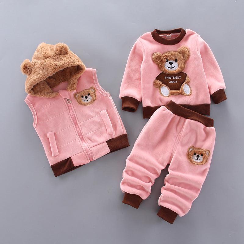 Boys And Girls Fashion Casual Three Pieces Set - Amazitshop