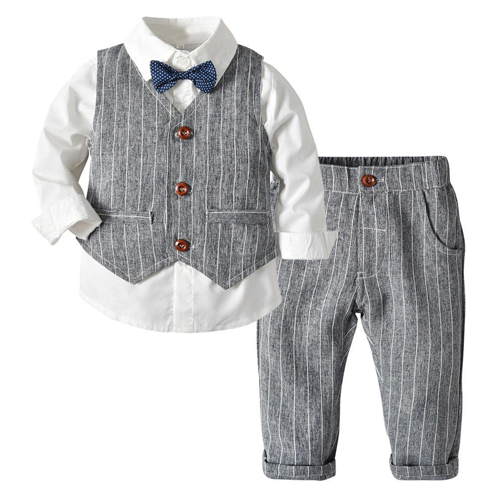 Boys Autumn Clothing Children's Suit Three - piece Set - Amazitshop