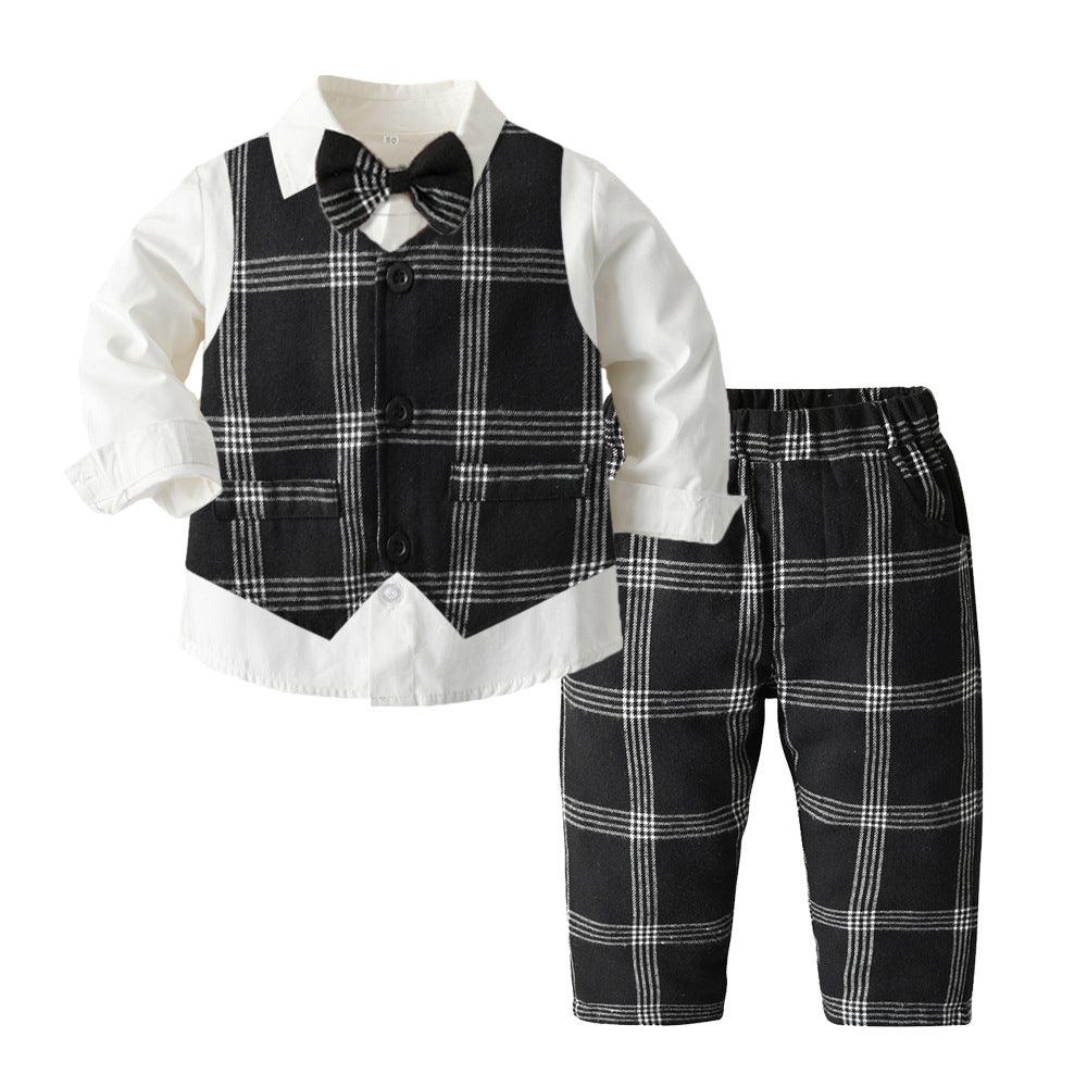 Boys Autumn Clothing Children's Suit Three - piece Set - Amazitshop