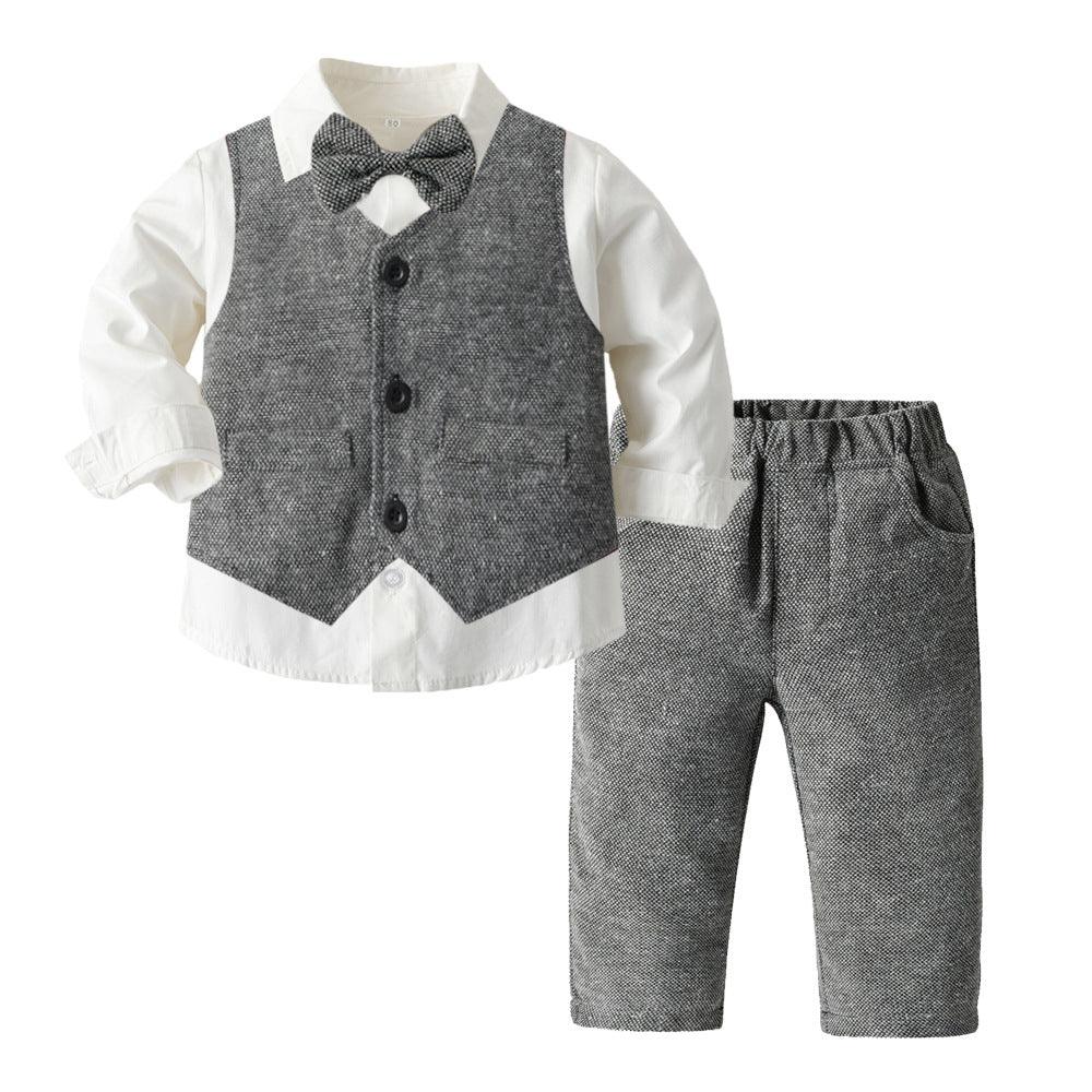 Boys Autumn Clothing Children's Suit Three - piece Set - Amazitshop