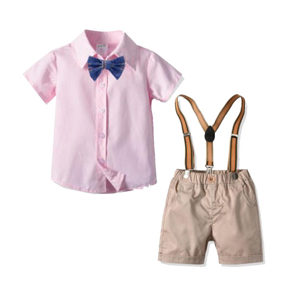 Boys bow tie dress suit shirt suit - Amazitshop