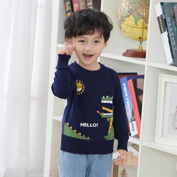 Boys cotton double - layer trendy fan warm sweater - Amazitshop