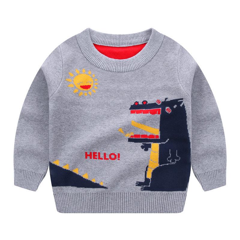 Boys cotton double - layer trendy fan warm sweater - Amazitshop