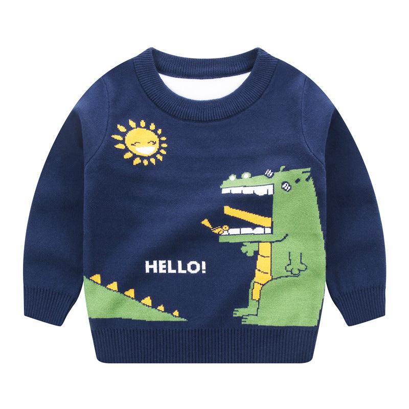 Boys cotton double - layer trendy fan warm sweater - Amazitshop