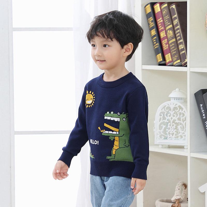 Boys cotton double - layer trendy fan warm sweater - Amazitshop