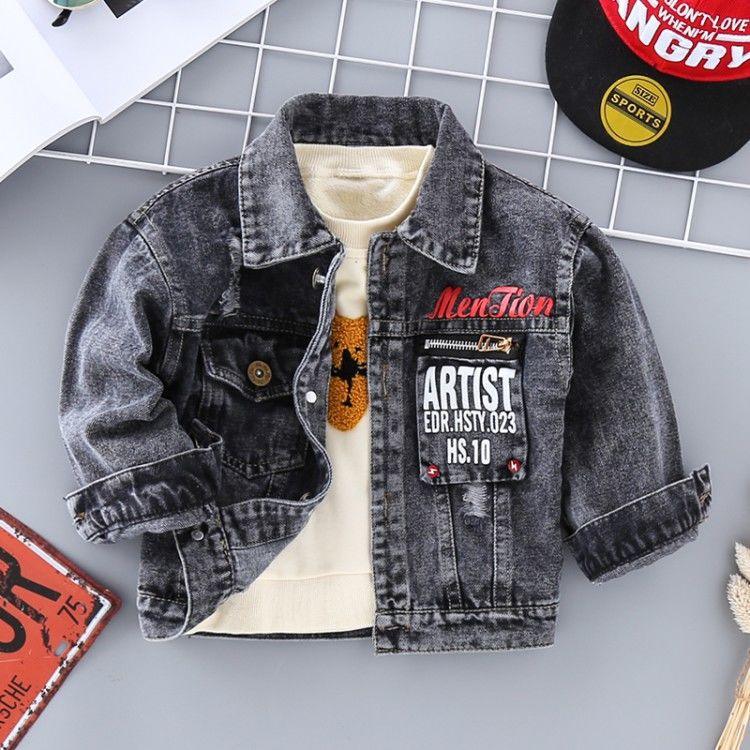 Boys' Denim Jacket Children's Jacket Trendy - Amazitshop