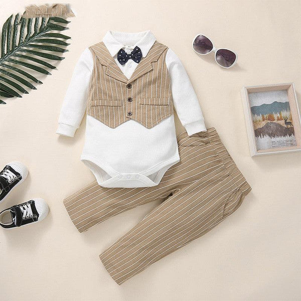 Boys' Dress Set Bib Waistcoat Small Suit - Amazitshop