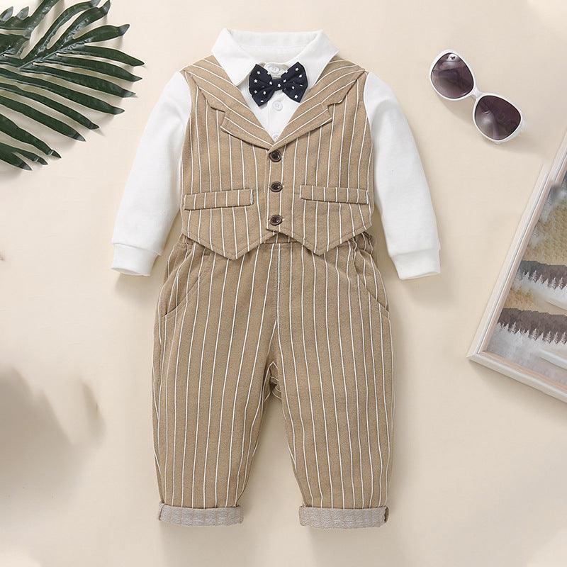 Boys' Dress Set Bib Waistcoat Small Suit - Amazitshop