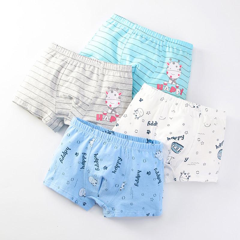 Boys' Flat Corner Fine Shuttle Cotton Underwear - Amazitshop