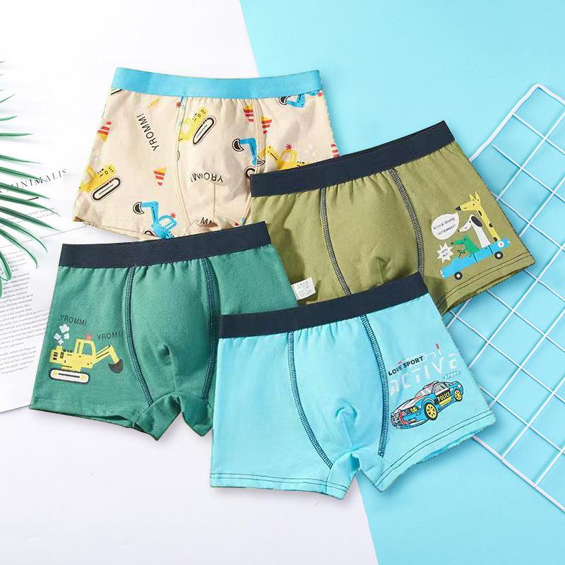 Boys' Flat Corner Fine Shuttle Cotton Underwear - Amazitshop