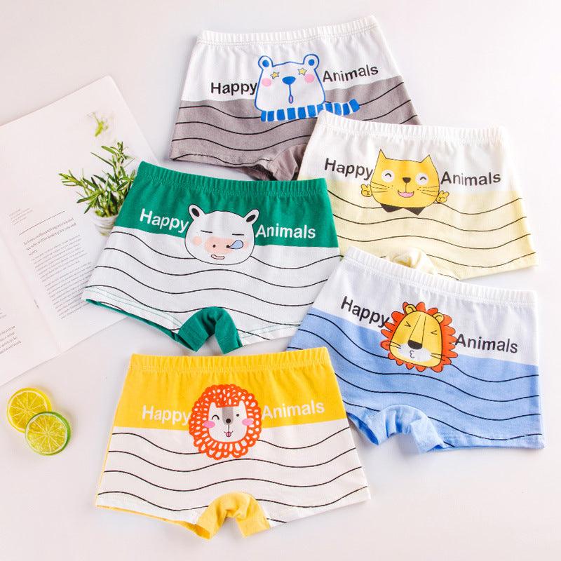 Boys' Flat Corner Fine Shuttle Cotton Underwear - Amazitshop