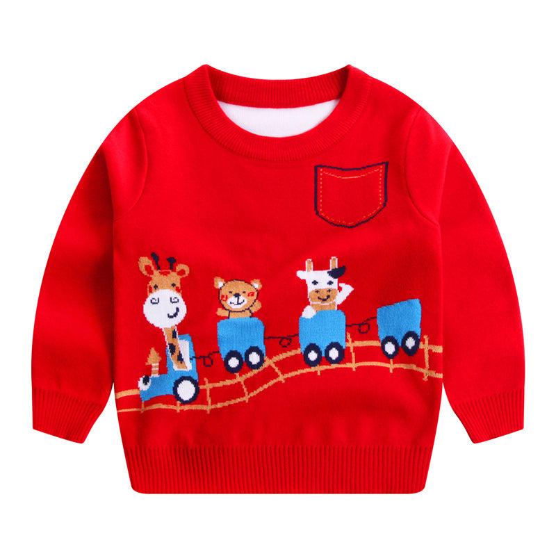Boys Knitwear Fawn Cotton Doublelayer Bottom Top - Amazitshop