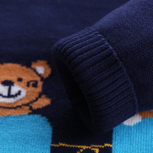 Boys Knitwear Fawn Cotton Doublelayer Bottom Top - Amazitshop