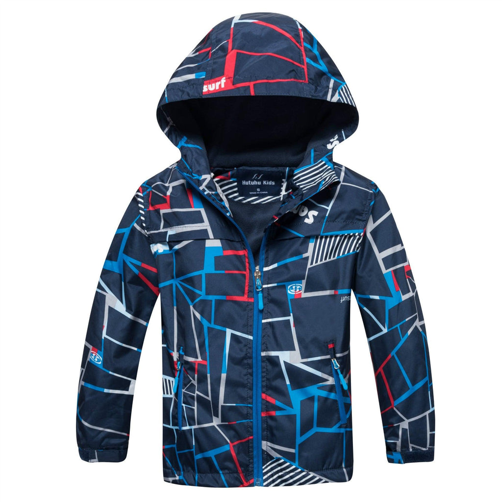Boys' Outdoor Sports Windbreaker With Warm Waterproof Cloth - Amazitshop