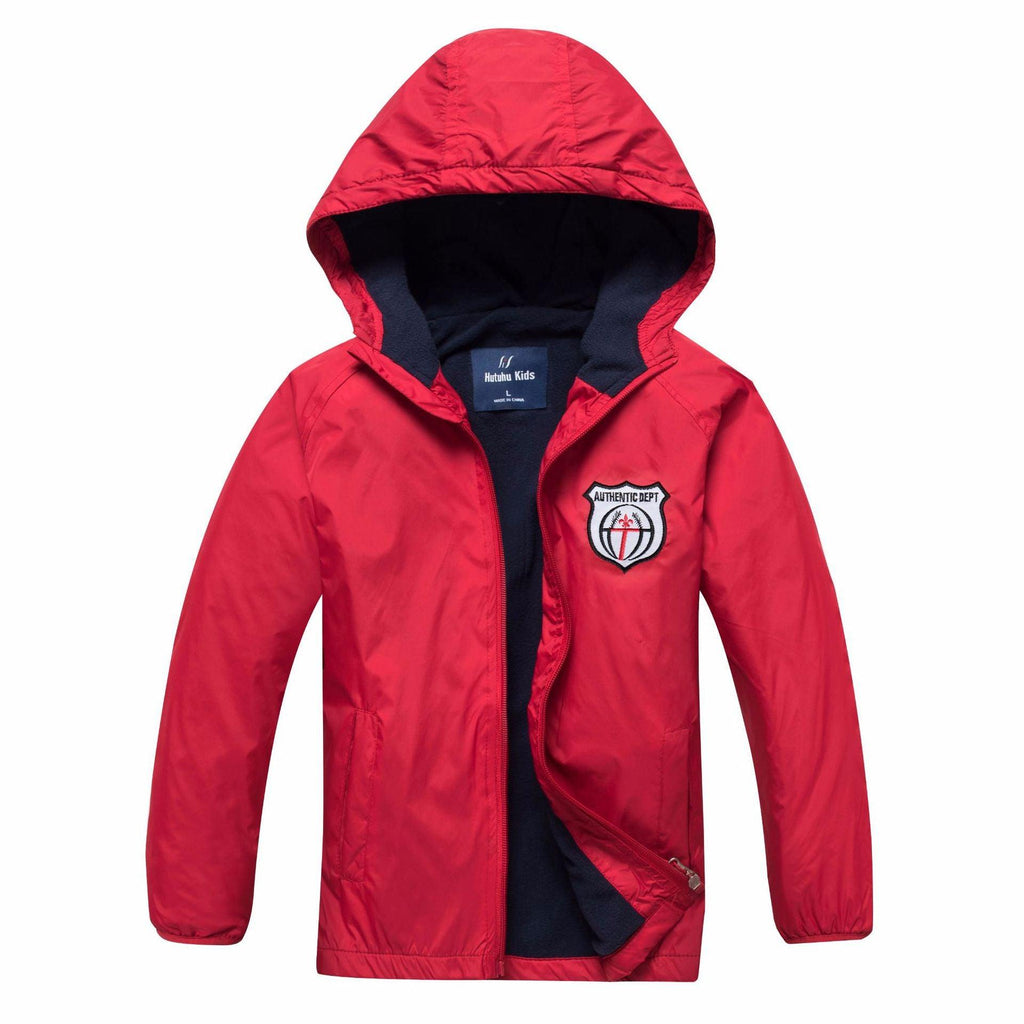 Boys' Outdoor Sports Windbreaker With Warm Waterproof Cloth - Amazitshop
