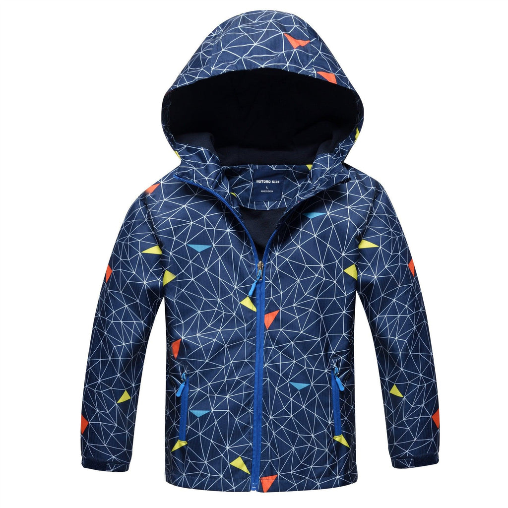 Boys' Outdoor Sports Windbreaker With Warm Waterproof Cloth - Amazitshop