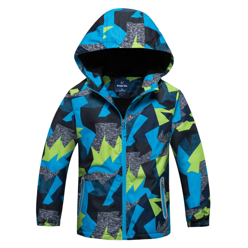 Boys' Outdoor Sports Windbreaker With Warm Waterproof Cloth - Amazitshop