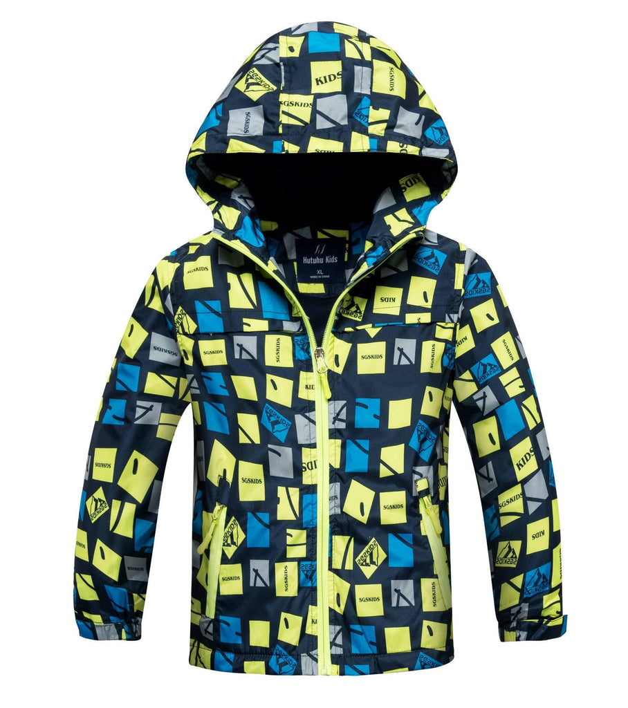 Boys' Outdoor Sports Windbreaker With Warm Waterproof Cloth - Amazitshop