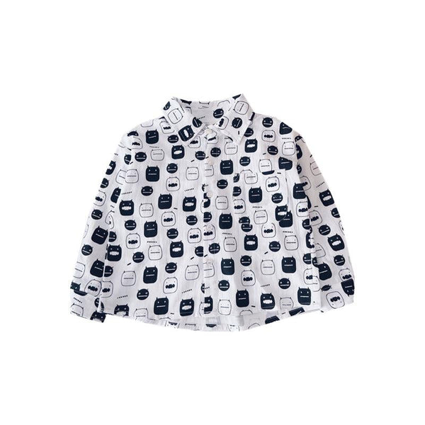 Boys Shirts Childrens Longsleeved Shirts Handsome Boys Cardigan Jackets - Amazitshop